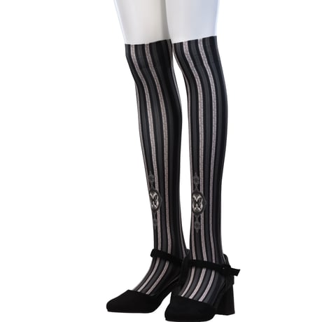 Flower Stripe Over Knee