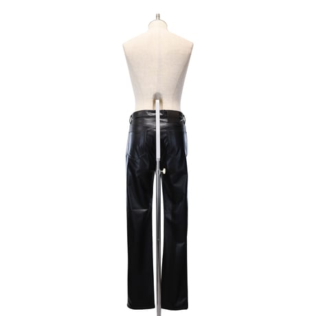 【MiDiom】Synthetic Leather Straight Pants