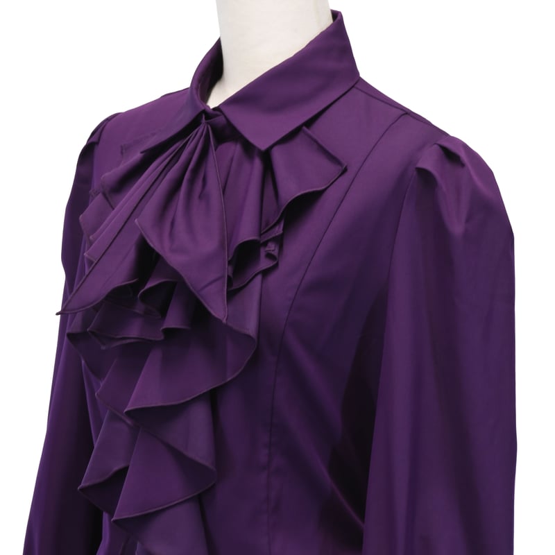 ビショップスリーブジャボブラウス／パープル | Sheglit MiDiom online