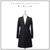 【MiDiom】Zip Long Tailored Jacket