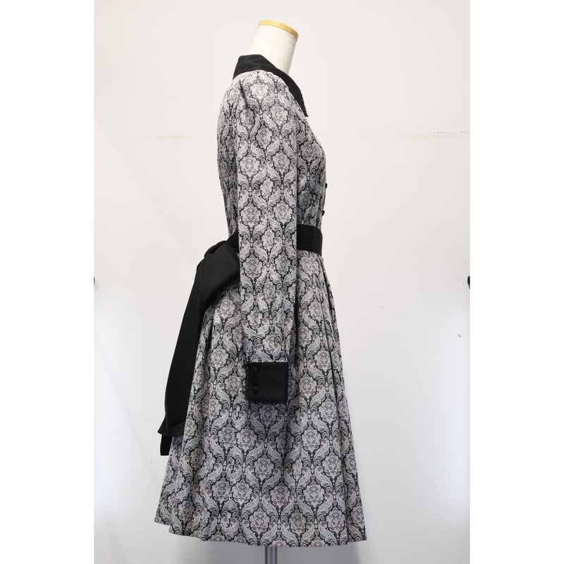 サンプル】 ジャガードタックワンピース／ブラック | Sheglit MiDiom