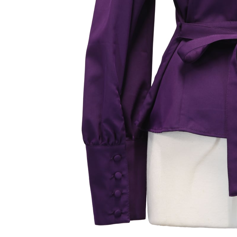 ビショップスリーブジャボブラウス／パープル | Sheglit MiDiom online