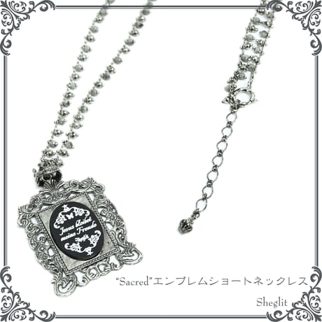 "Sacred"エンブレムショートネックレス