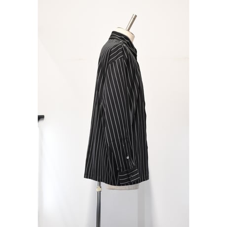 【サンプル】【MiDiom】Stripe Big Shirt／Black