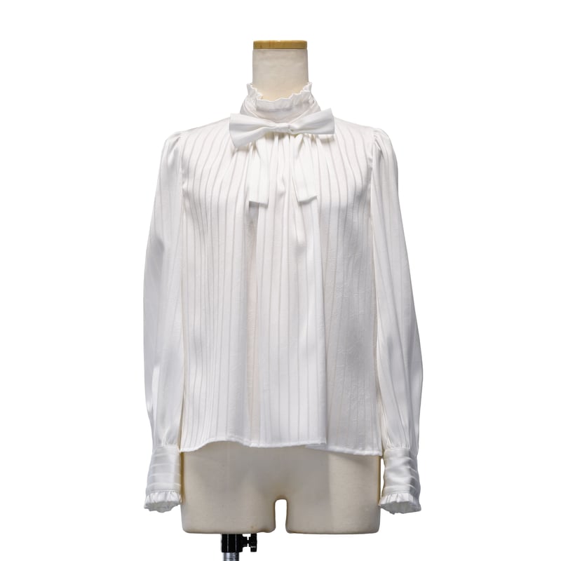 ストライプJQギャザーブラウス | Sheglit MiDiom online store