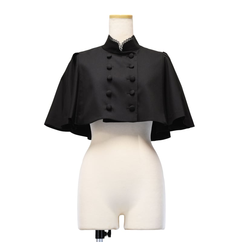 ○予約○小夜啼鳥のクラシカルケープ／ブラック | Sheglit