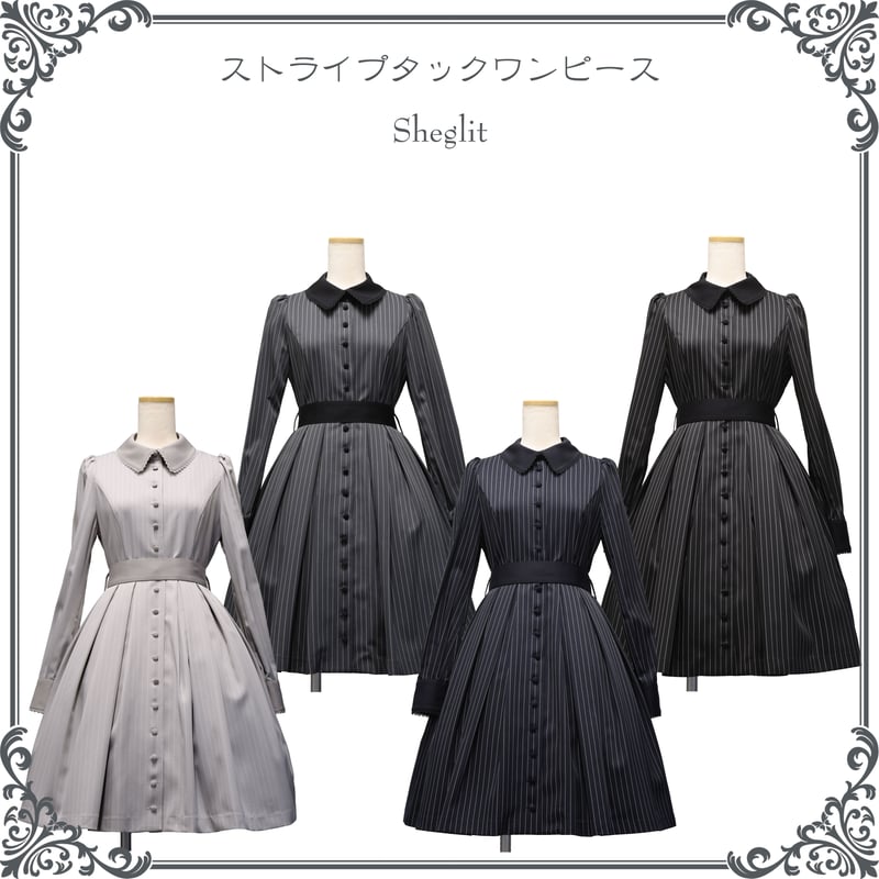 ストライプタックワンピース | Sheglit MiDiom online store ストライプタックワンピース | Sheglit MiDiom online store