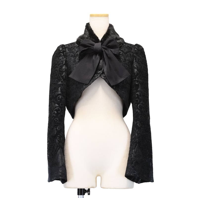【GIRLISH St.cecilia 】リボタンジャケット　ブラック St.cecilia プードルジャケット – GIRLISH