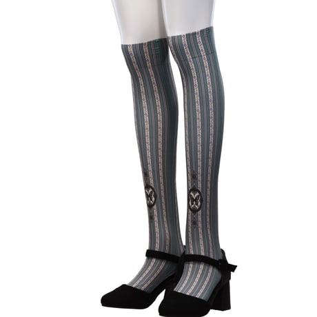Flower Stripe Over Knee