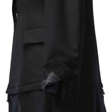 【MiDiom】Zip Long Tailored Jacket