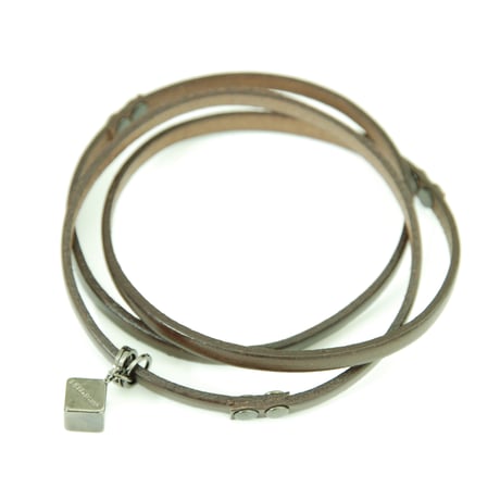 【MiDiom】Cube Leather Bracelet