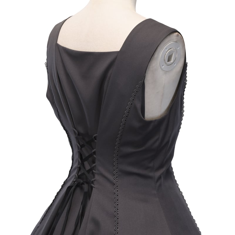 小夜啼鳥のジャンパースカート／チャコールグレー | Sheglit MiDiom  