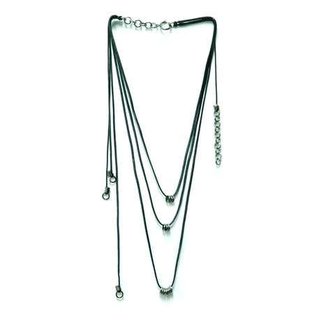 【MiDiom】Coating Cord Random Necklace