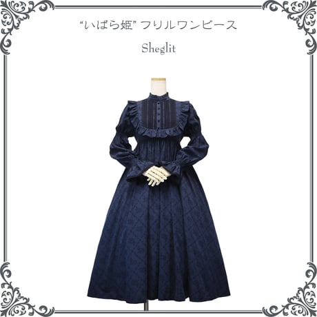 ブラウス　sheglit ネイビー　ストライプ ゴシック　Mサイズ CATEGORY ≫トップス | Sheglit MiDiom online store