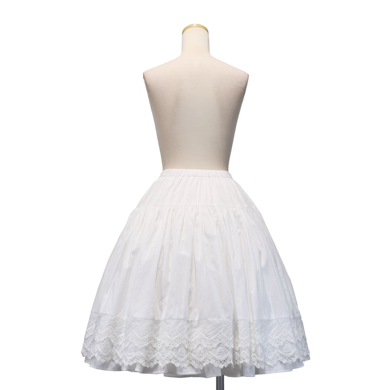 GIUNON ヘムレースコットンスカート SINMEコットンレーススカート - Pale Jute