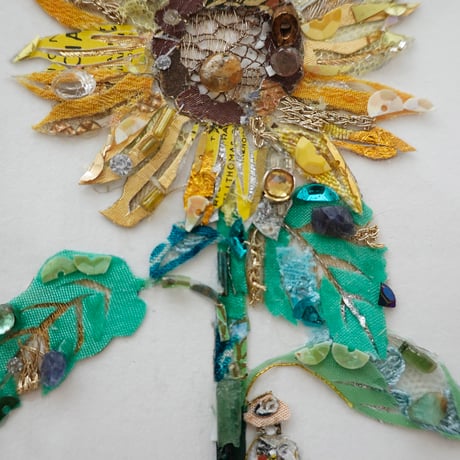 ひまわり　バスを待つ