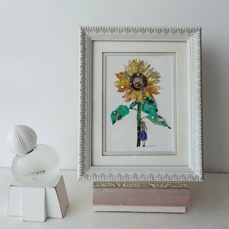 ひまわり　バスを待つ