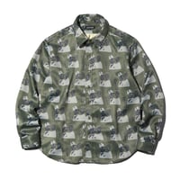 All Over L/S Button Shirt (Olive)