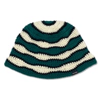 Knitting Hat (Black x Alpine Green x Off White)