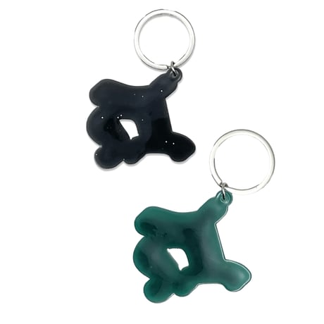 K Logo Space Rubber Keychain