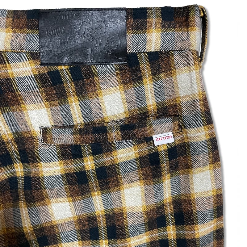 Plaid Cargo Pants <Black x Yellow> | Kirime
