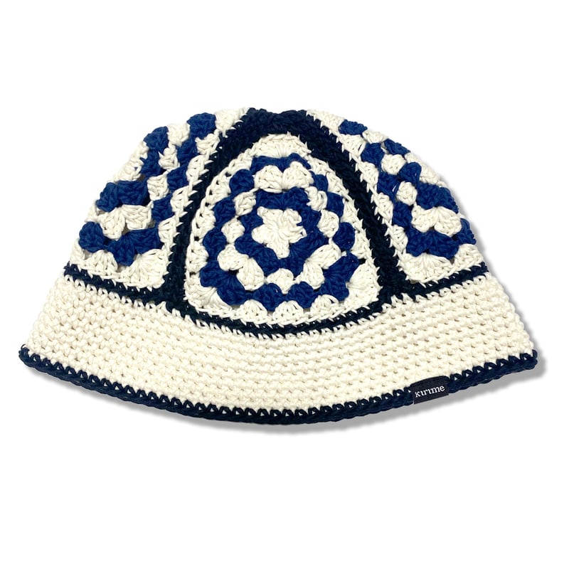 Knitting Hat <Off White x Black x Navy> | Kirime