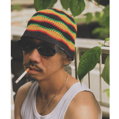 Wave Knitting Hat <Rasta>