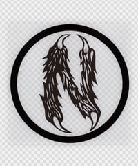 サークルロゴ 転写ステッカー サイズＬ