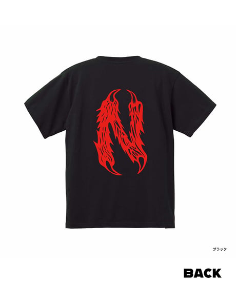NUT-BUTTER カーブ ロゴ 6.2オンス Tシャツ ブラック 2