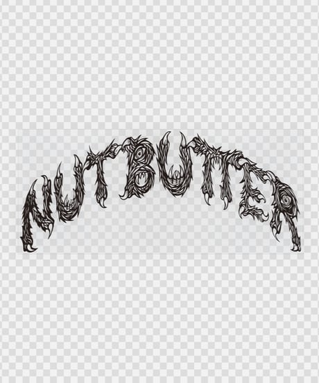 NUTBUTTER CURVE ロゴ 転写ステッカー サイズＬ