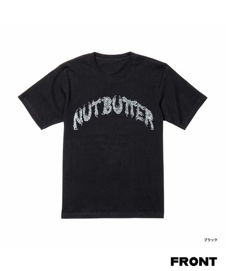 NUT-BUTTER カーブ ロゴ 6.2オンス Tシャツ ブラック