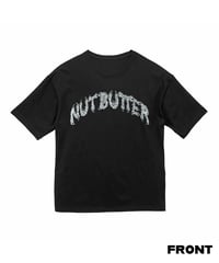 NUT-BUTTER カーブ ロゴ 5.6オンス ビッグシルエット Ｔシャツ ブラック