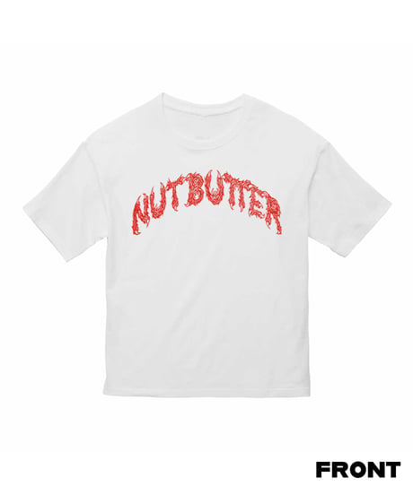 NUT-BUTTER カーブ ロゴ 5.6オンス ビッグシルエット Ｔシャツ ホワイト 2