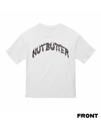 NUT-BUTTER カーブ ロゴ 5.6オンス ビッグシルエット Ｔシャツ ホワイト