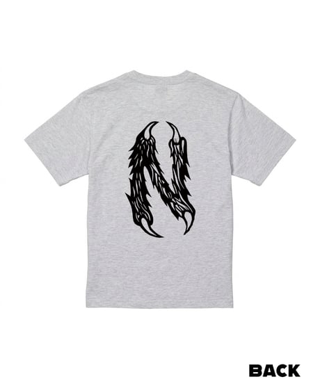 NUT-BUTTER カーブ ロゴ 6.2オンス Tシャツ グレー