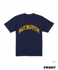 NUT-BUTTER カーブ ロゴ 6.2オンス Tシャツ ネイビー