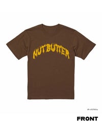 NUT-BUTTER カーブ ロゴ 6.2オンス Tシャツ ダークブラウン