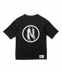 N ロゴ 5.6オンス ビッグシルエット Ｔシャツ ブラック
