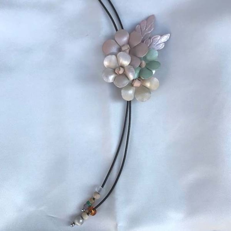 180205 ネックレス | leather works, double-i