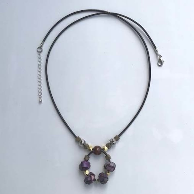 171008 ネックレス | leather works, double-i