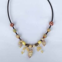 160507　ネックレス（天然石 アラゴナイト＆マザーオブパール）