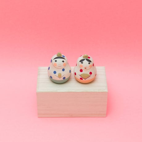 【即納品】Ohinaマトリョーシカ Dot【青×赤】