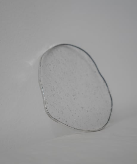 PUDDLE GLASS PLATE / S / W85×H95 / FOG BUBBLE