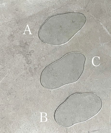 PUDDLE GLASS PLATE / 3種の形 / W157×H96