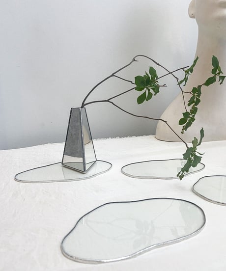 PUDDLE GLASS PLATE / 3種の形 / W157×H96