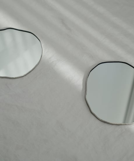 PUDDLE MIRROR PLATE / M / W115×H100 / LEATHER