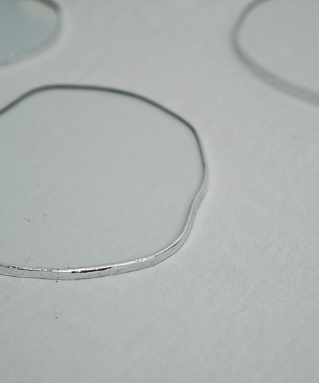 PUDDLE GLASS PLATE / S / W85×H95 / CLEAR