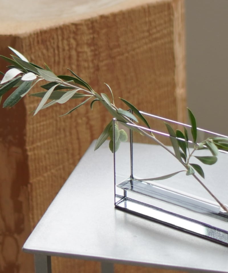 FLOWER VASE / W15.2cm / ガラス器・長方薄型 | doro ONLINE