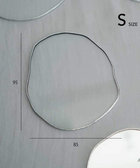 PUDDLE GLASS PLATE / S / W85×H95 / CLEAR