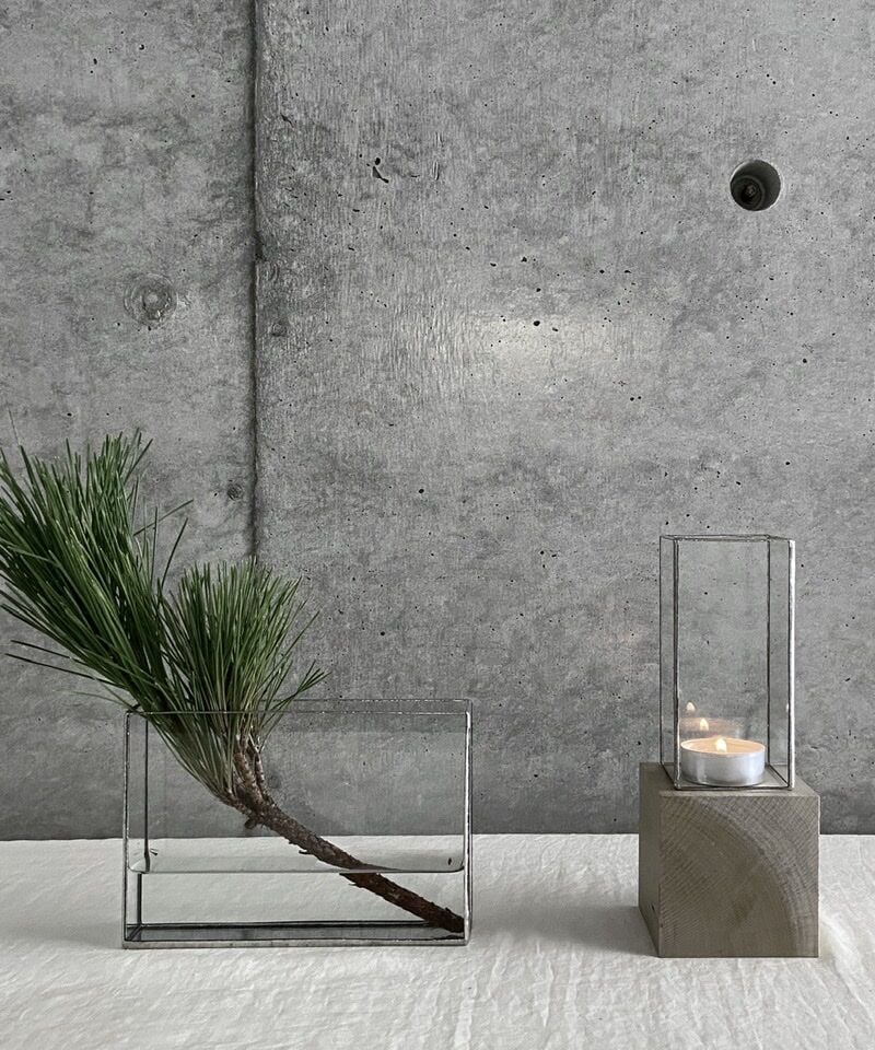 FLOWER VASE / W15.2cm / ガラス器・長方薄型 | doro ONLINE